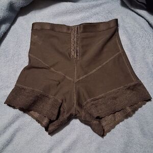 High-Waisted Brown Shapewear Shorts